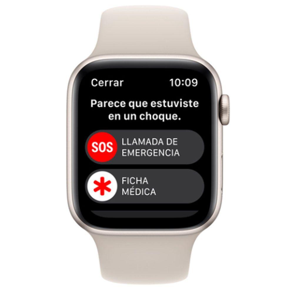 Apple Watch SE GPS 44 mm Correa deportiva blanco estrella-6