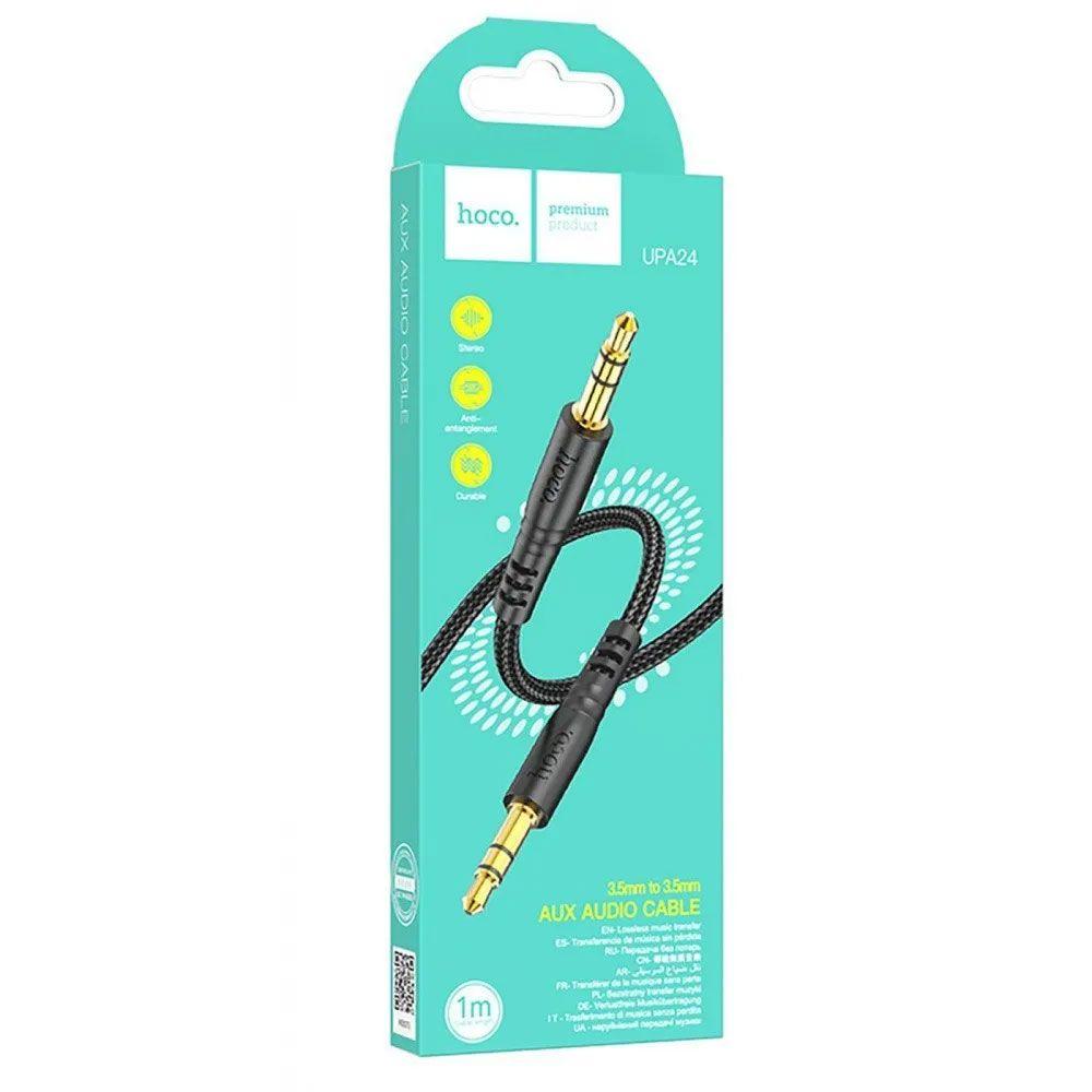 Cable Auxiliar Hoco UPA24 Smooth Jack 3.5mm 1m Negro-2