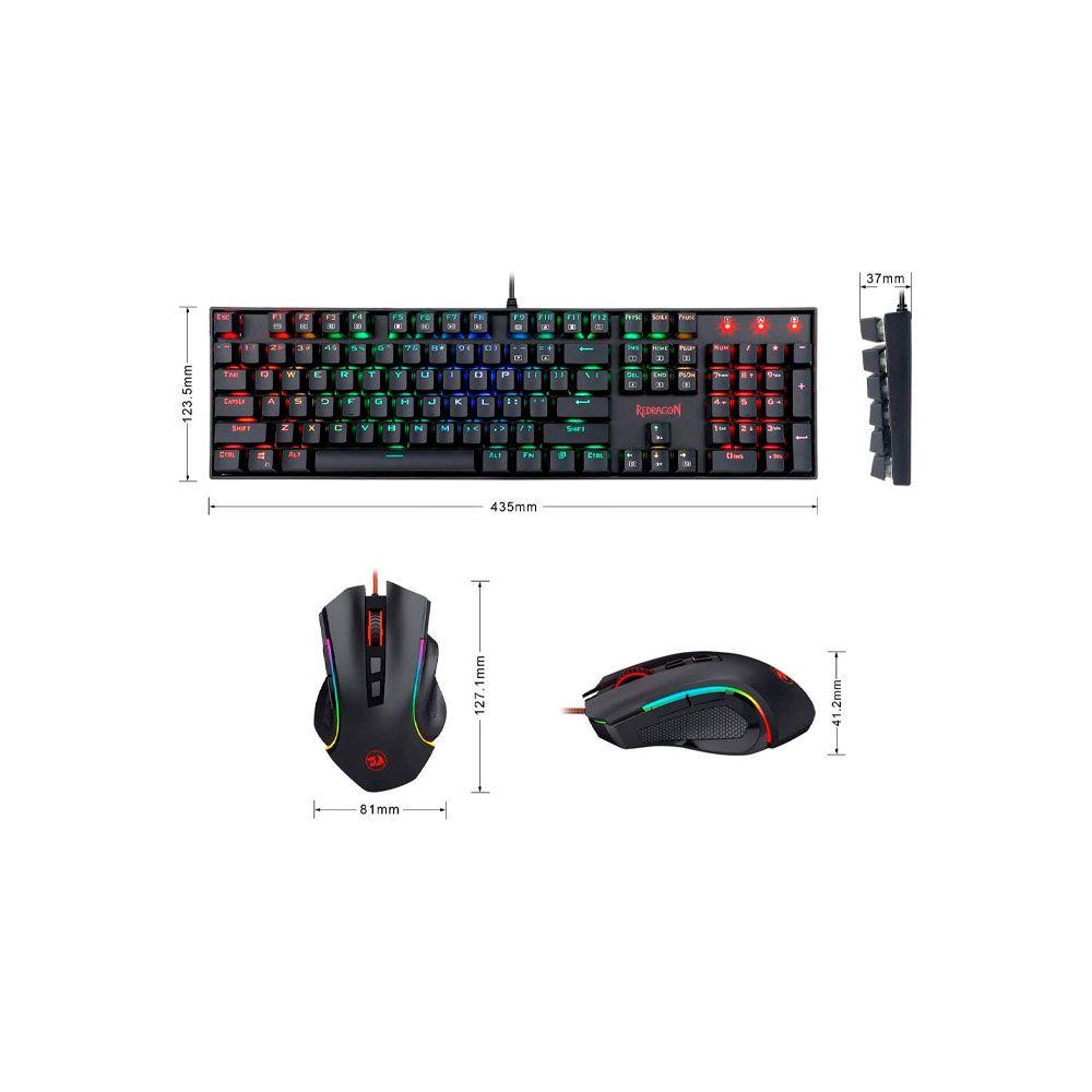 Kit gamer Redragon Mitra K551RGBBASP 2 en 1 Teclado + Mouse-4