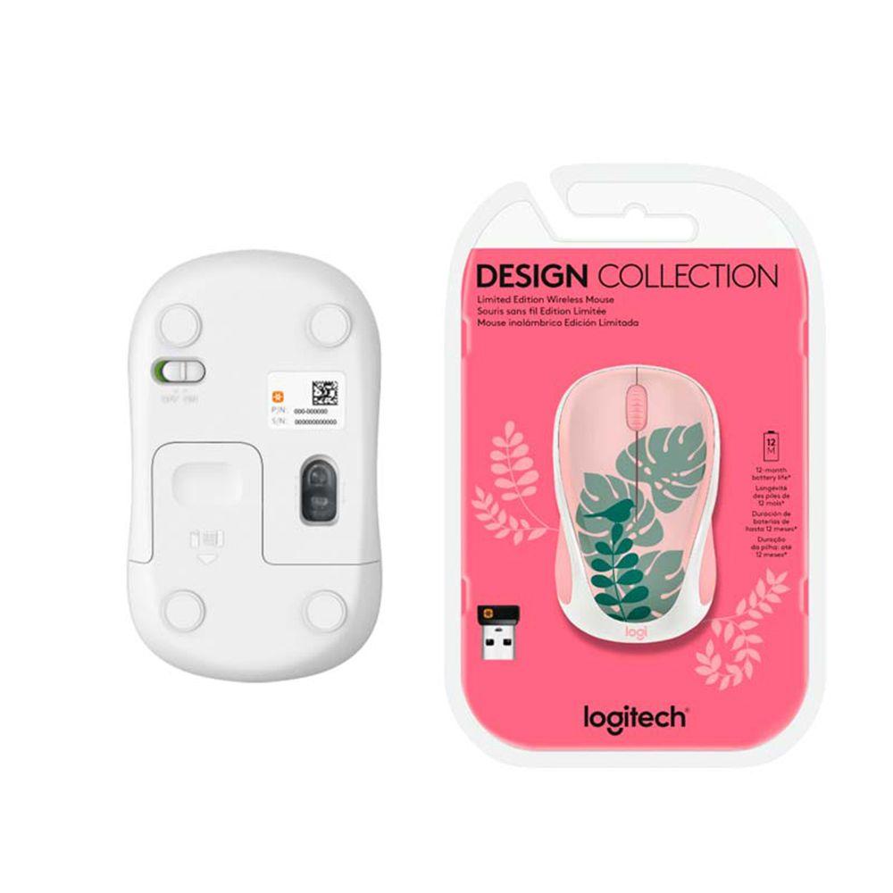 Mouse Logitech M317C Inalambrico USB Chirpy Bird Rosa-3