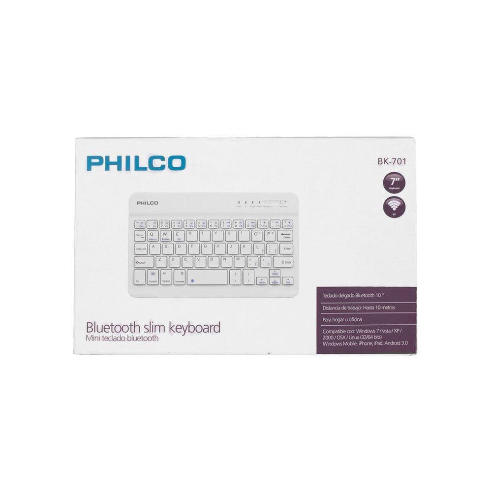 Mini Teclado Philco 7 Pulg Bluetooth PC Android iOS BK701-1