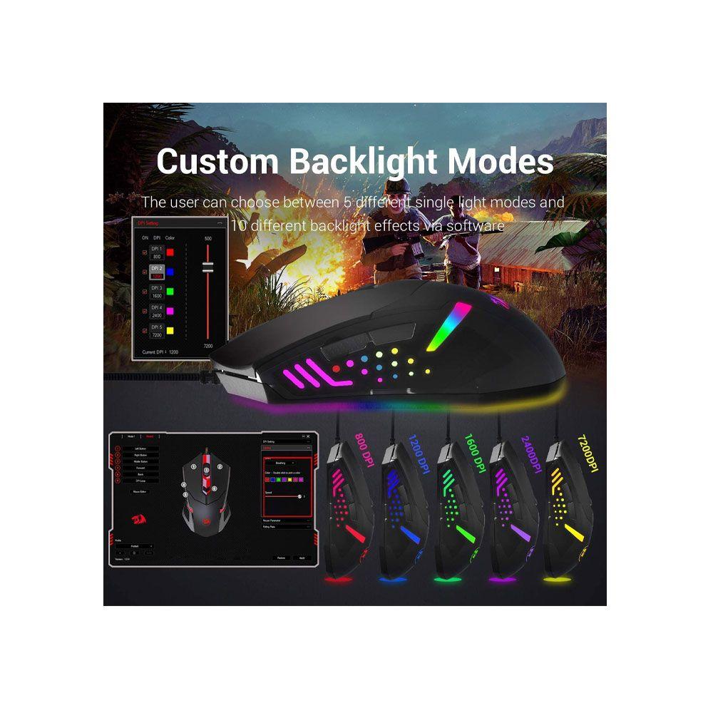 Mouse gamer Redragon Centrophorus 2 M601 RGB 7 botones-1