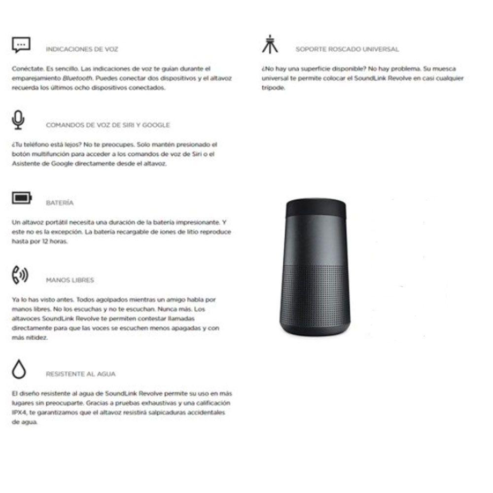 Parlante Bose Soundlink Revolve II Bluetooth Black-9