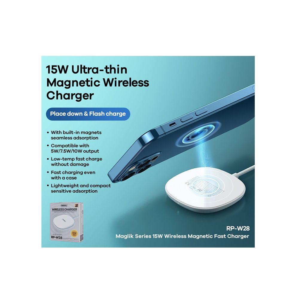 Cargador Inalambrico Remax 15W RP-W28 Blanco-2