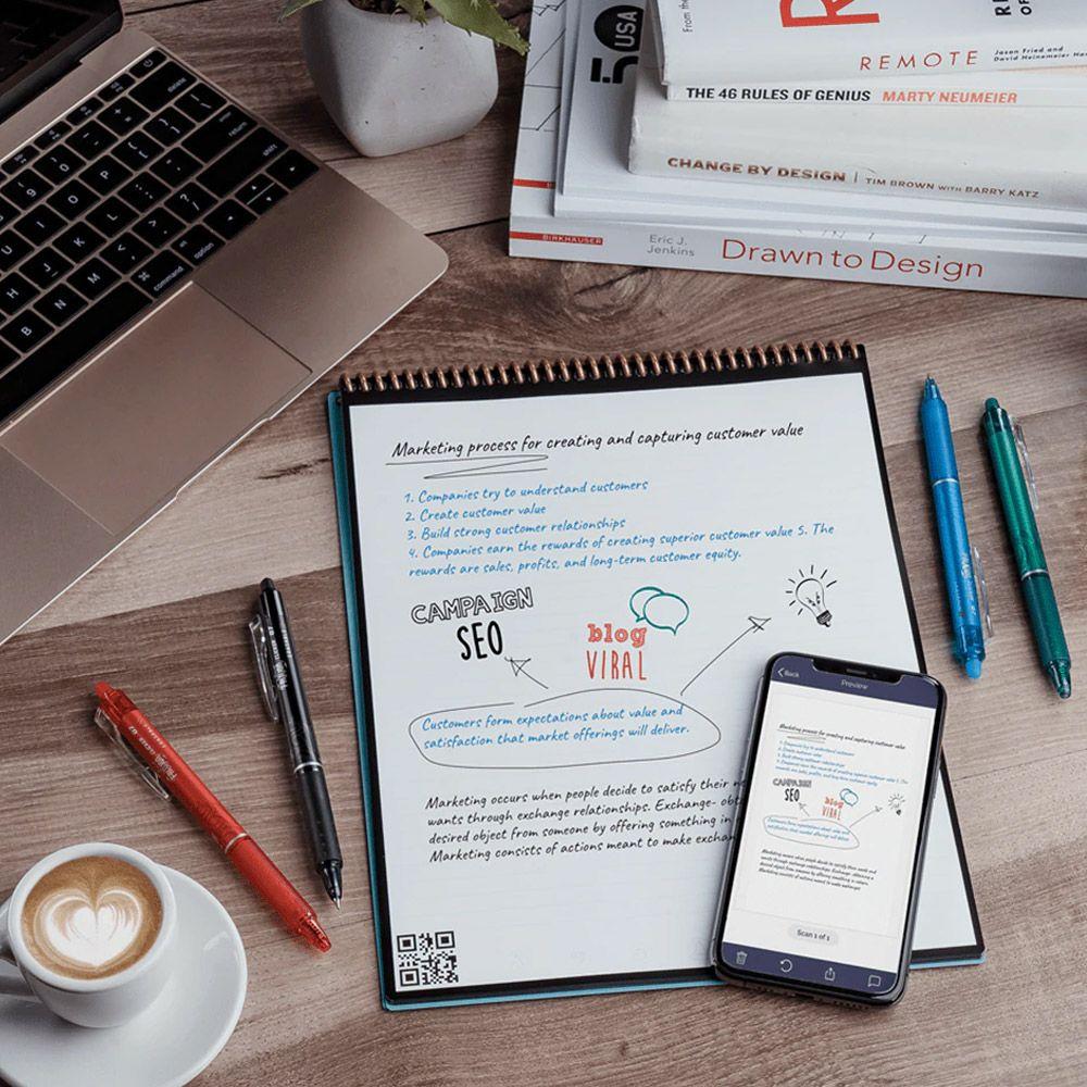 Cuaderno Inteligente Rocketbook Flip Executive Azul-5