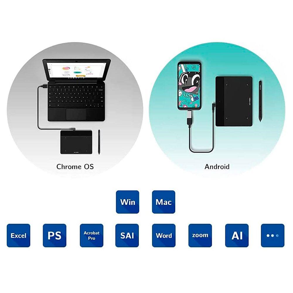 Tableta digitalizadora XP Pen Deco Fun XS Roja-4