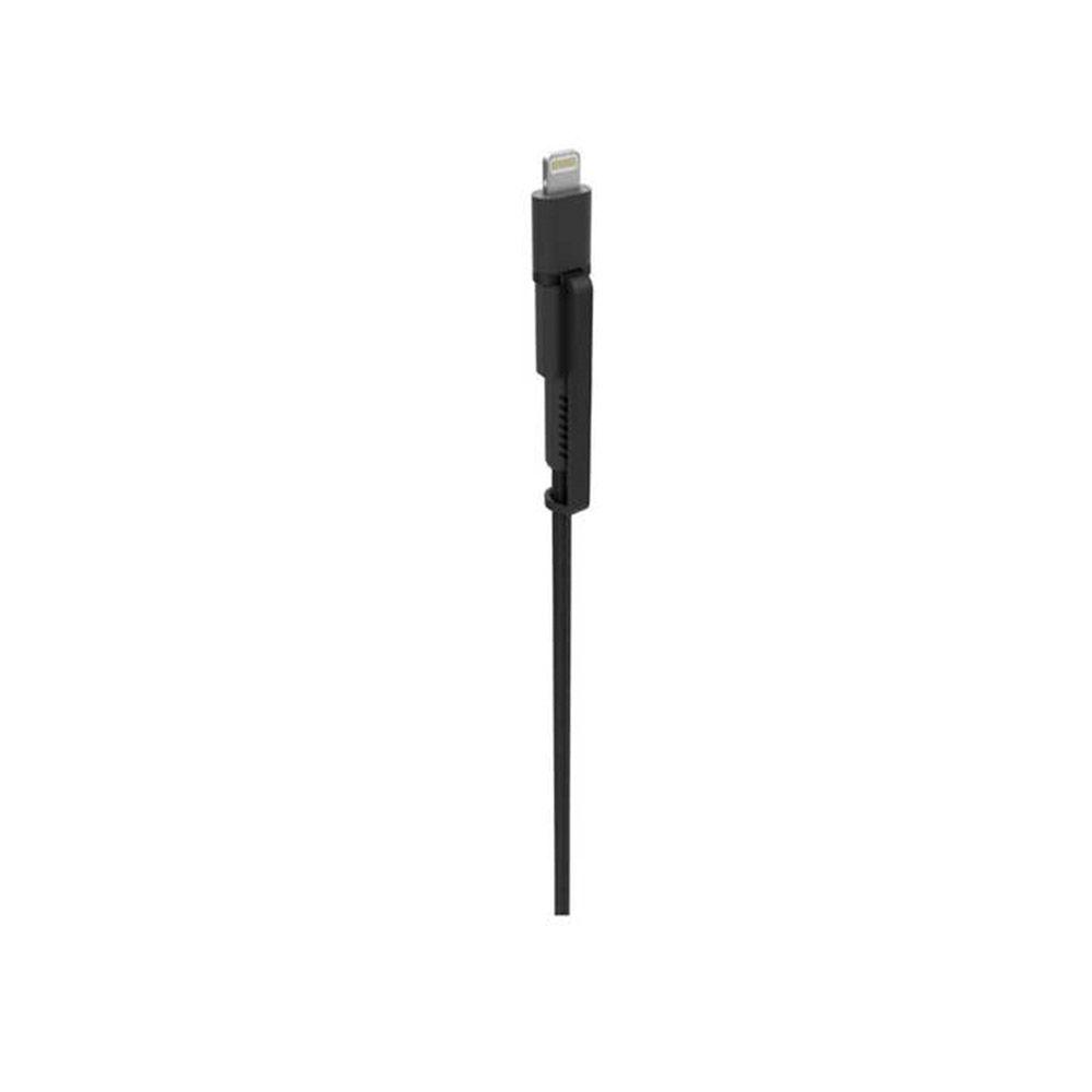Cable dual Mophie Lightning Micro USB a USB 1.2 Mt Negro-1