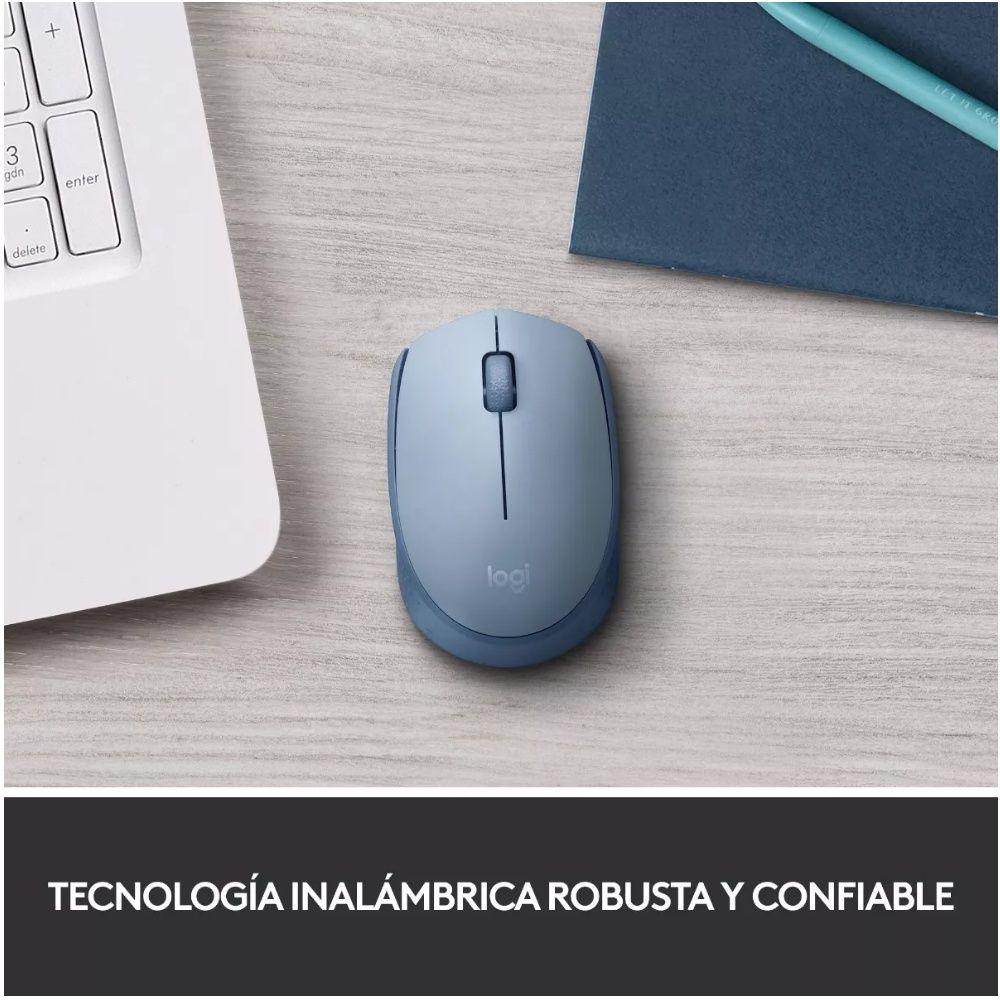 Mouse Inalambrico Logitech M170 USB Gris Azulado-3