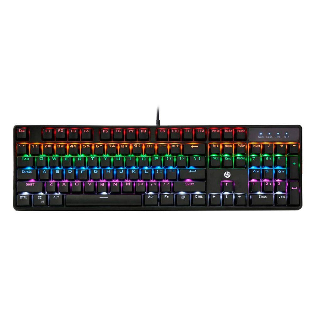 Teclado Gamer Mecanico HP GK100 RGB 1.8m 104 teclas-9