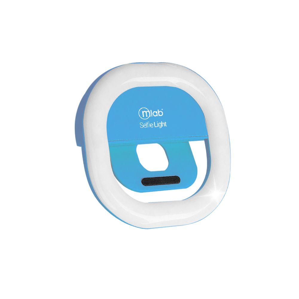 Anillo de Luz Led MLab Para Selfies Portátil con Clip Azul-0