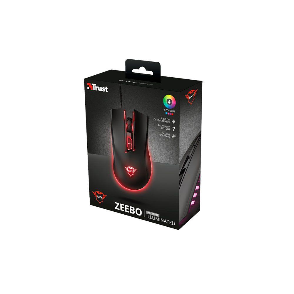Mouse Gamer Trust GXT 121 Zeebo USB PC Negro-5