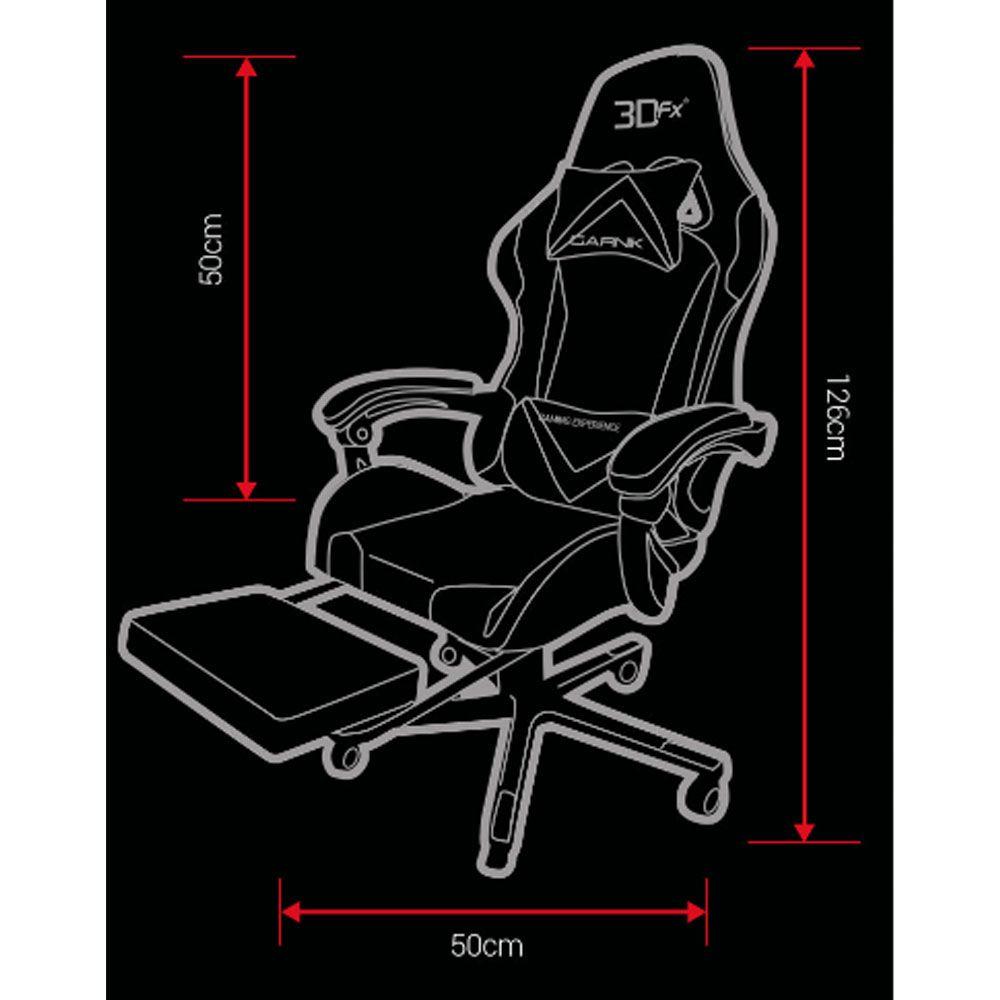 Silla Gamer 3DFX Garnik con reposa pies Negra y Verde-1