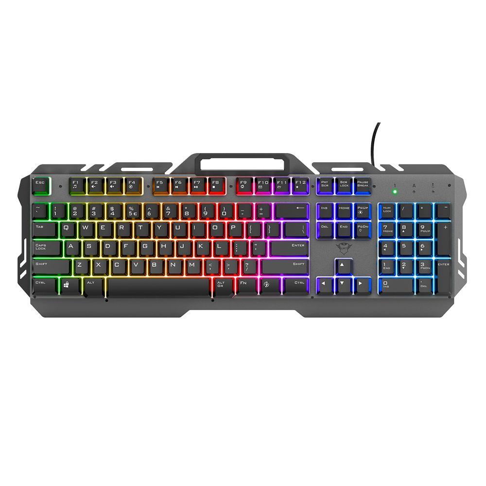 Teclado Gamer Trust GXT 853 Esca iluminación LED membrana Trust