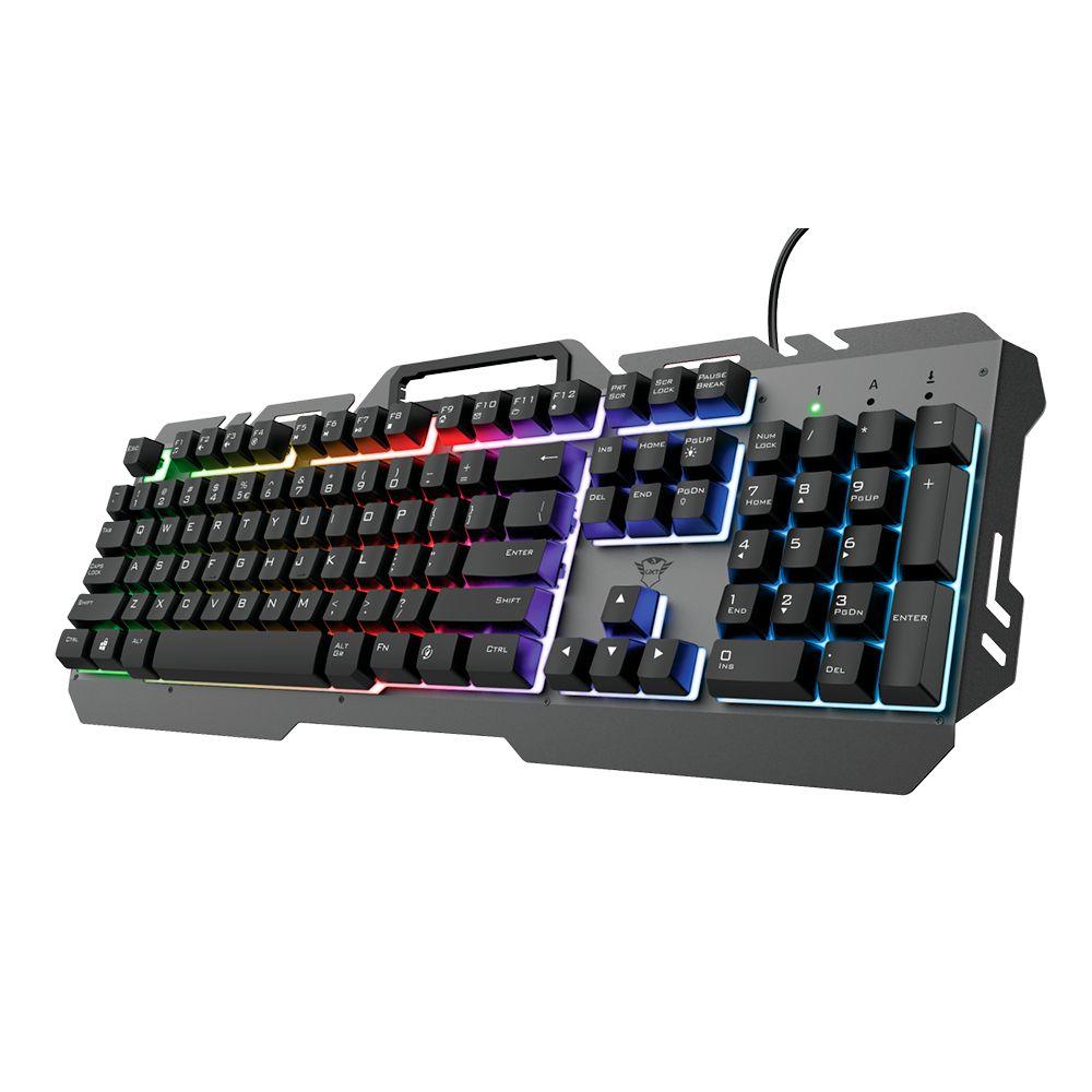 Teclado Gamer Trust GXT 853 Esca iluminación LED membrana Trust