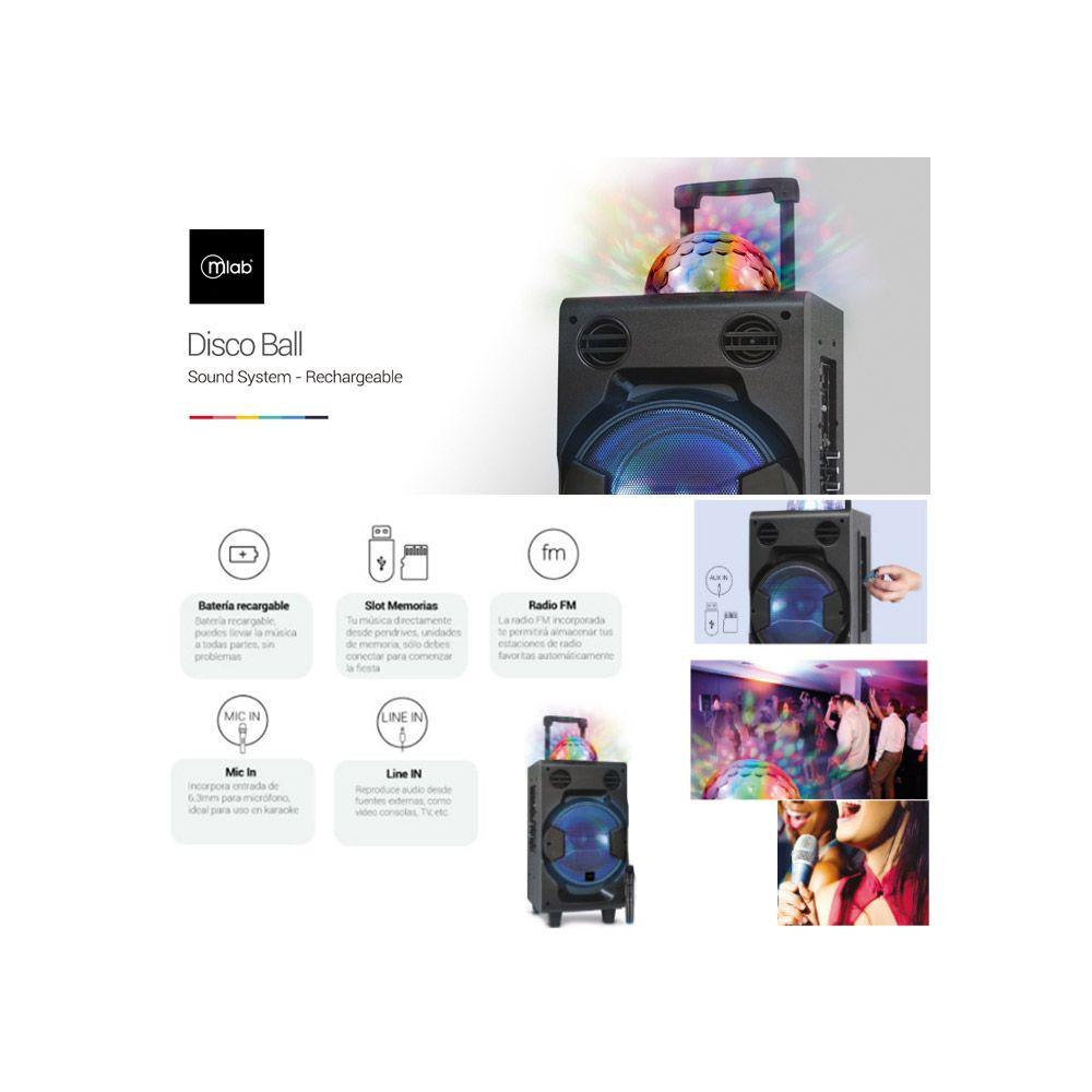 Parlante Bluetooth Karaoke Disco Ball Mlab-9