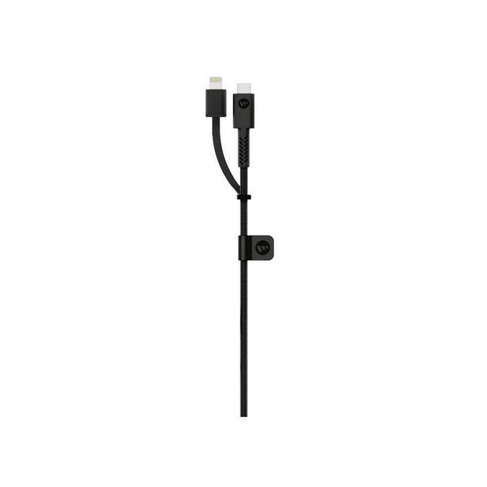 Cable dual Mophie Lightning/ Micro USB a USB 2 Mt Negro-3