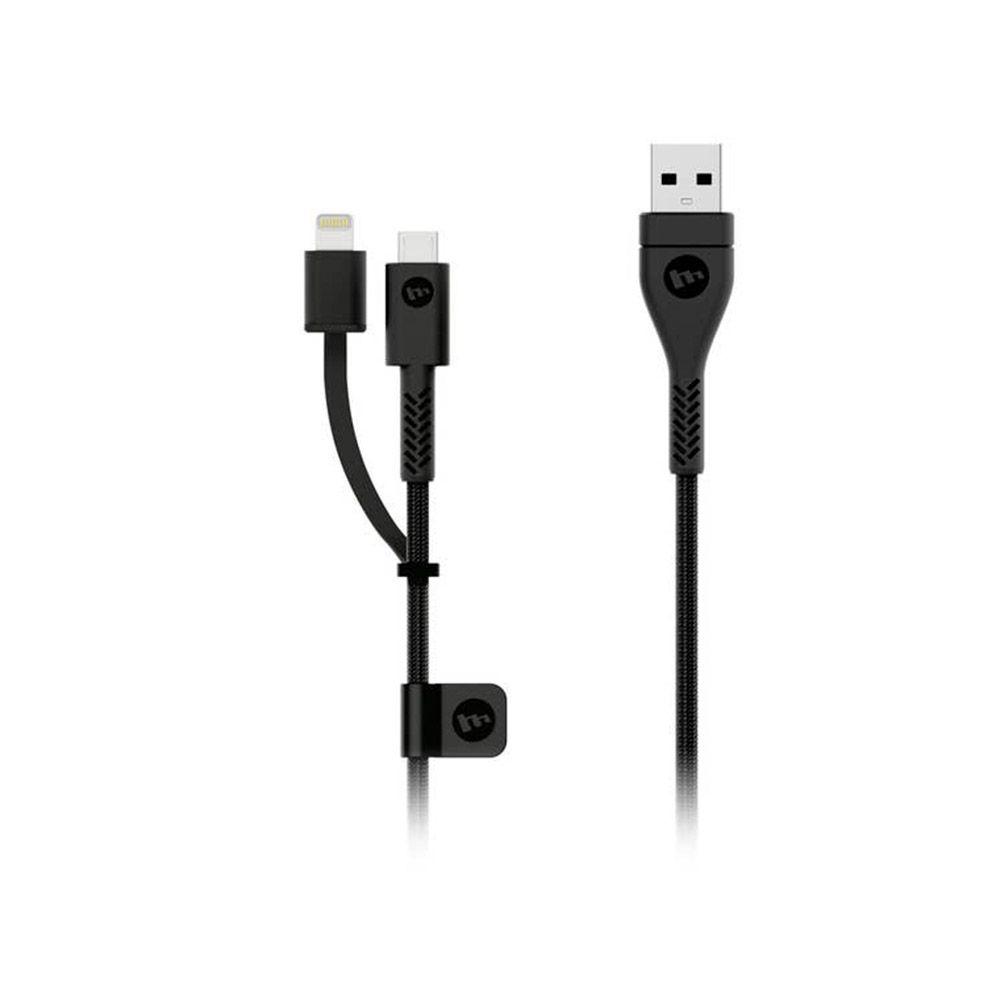 Cable dual Mophie Lightning/ Micro USB a USB 2 Mt Negro-4