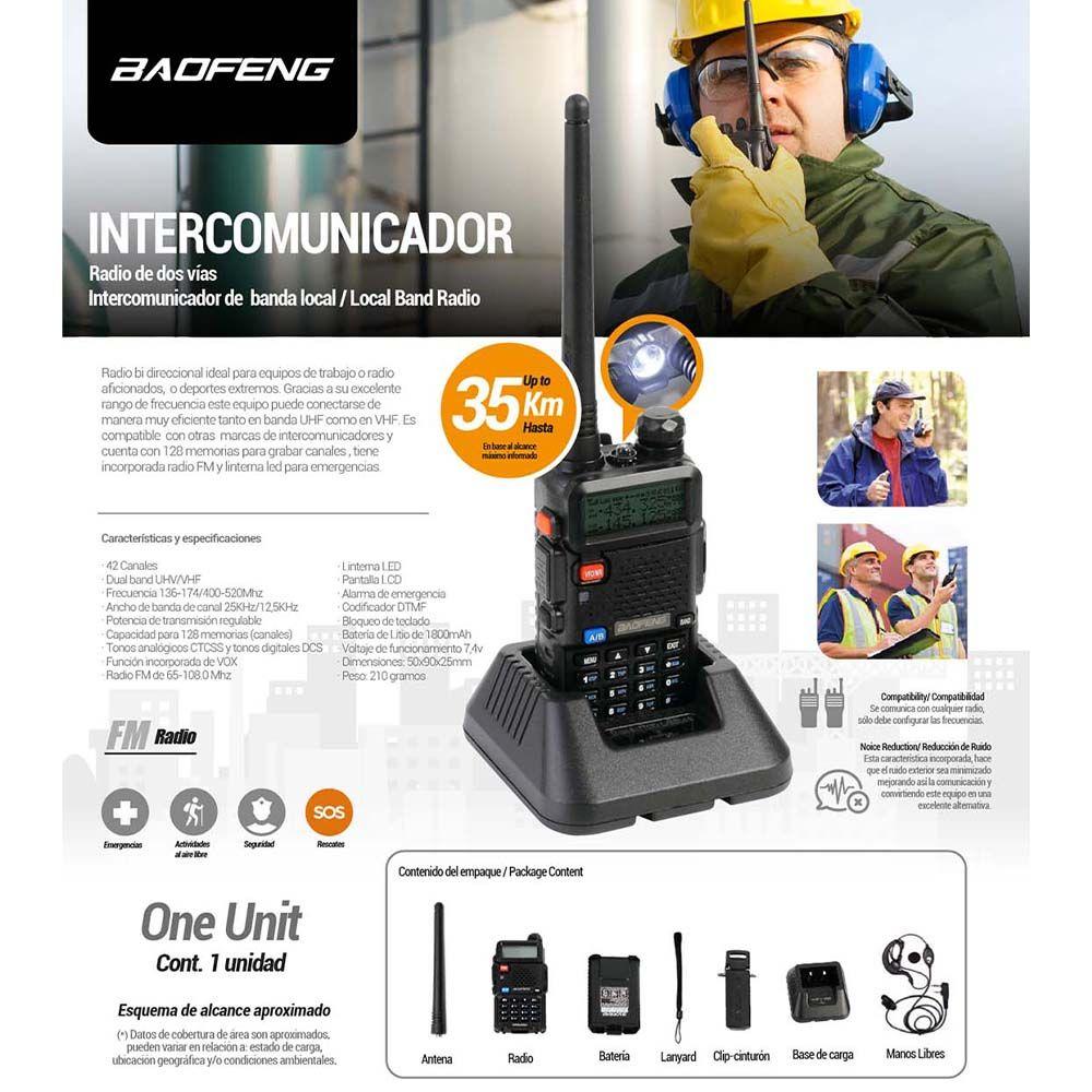Intercomunicador Baofeng 7247 Walkie Talkie Hasta 35Km-7