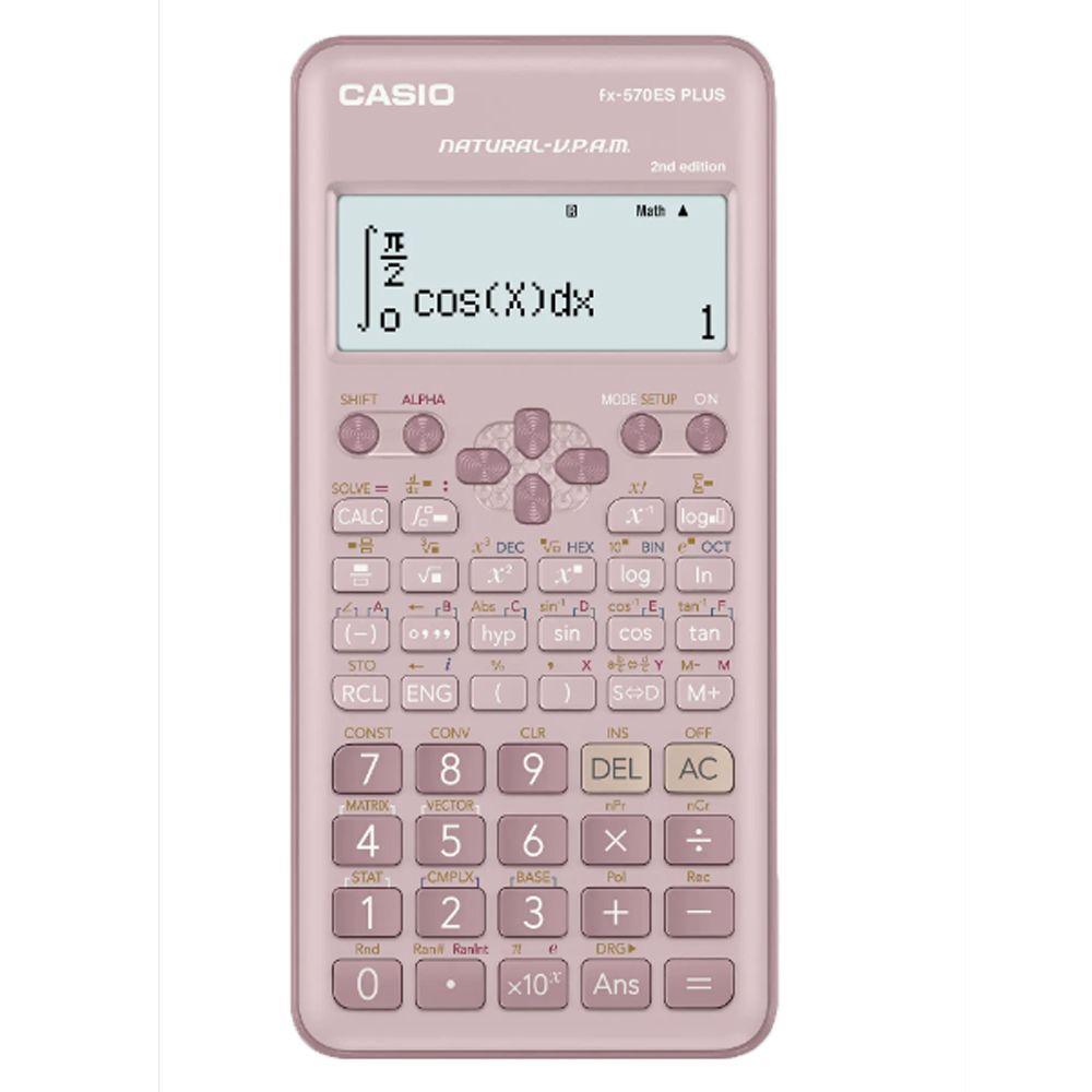 Calculadora Científica Casio FX-570ES Plus-2PK 2da Gen. Rosa-1