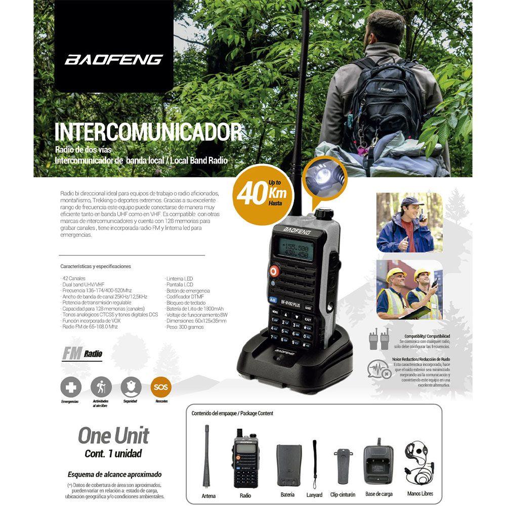 Intercomunicador Baofeng 8784 Walkie Talkie Hasta 40Km-3