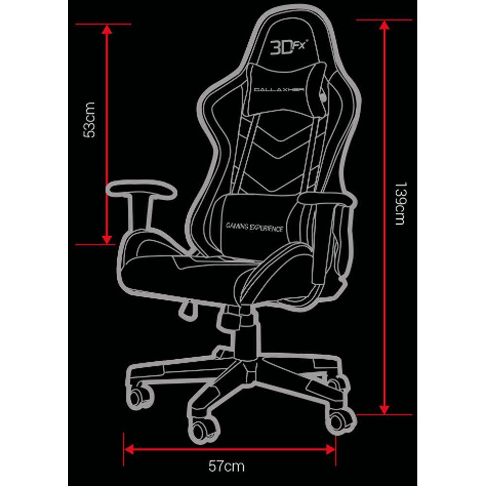 Silla Gamer 3DFX Gallaxher Ergonomica Negra y Naranja-1