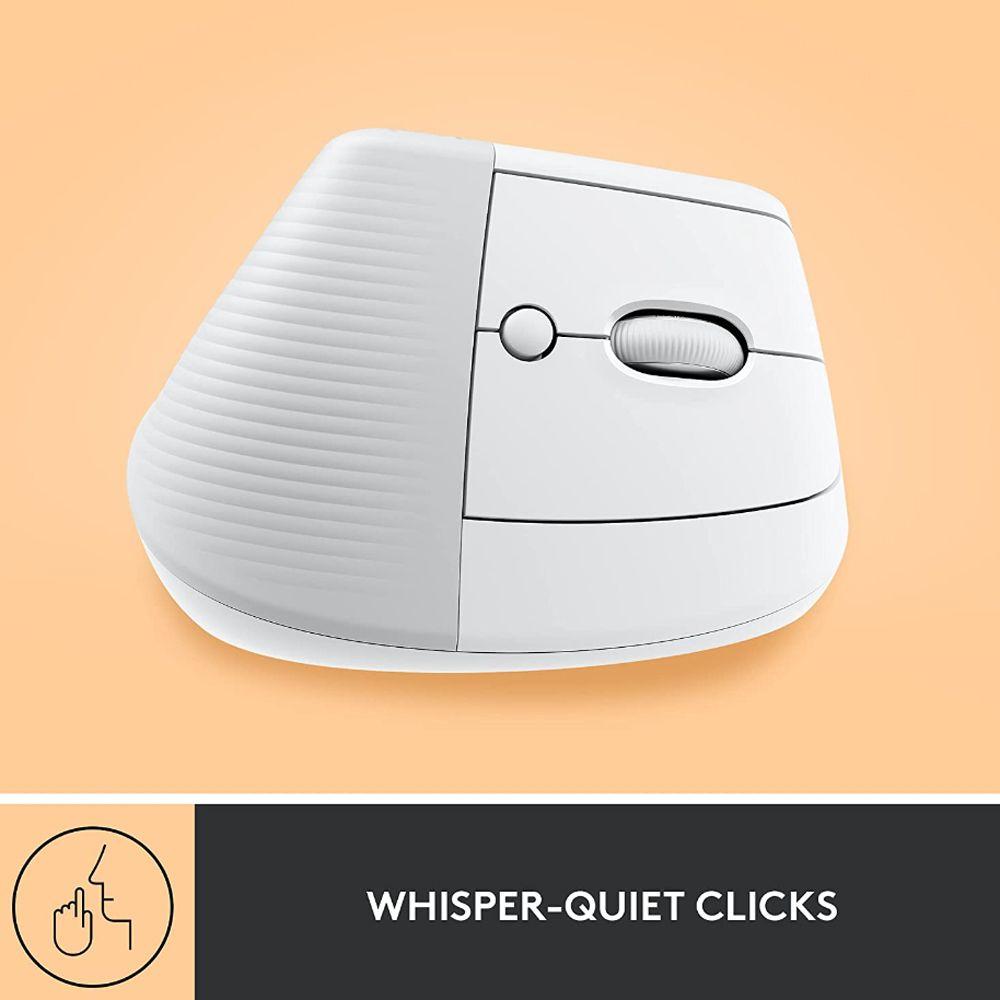 Mouse Ergonomico Logitech Lift Vertical inalambrico Blanco-6