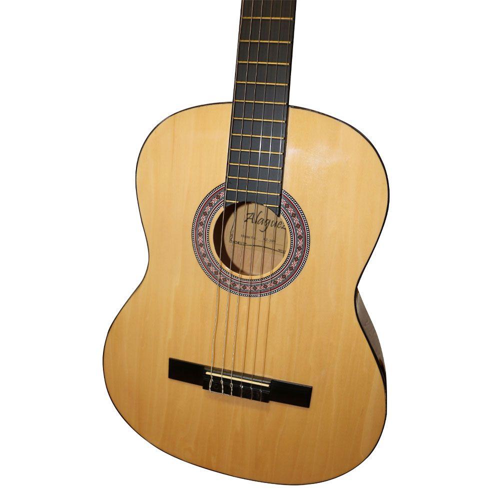 Guitarra clasica Alaguez 39P 39 Pulgadas Natural-3