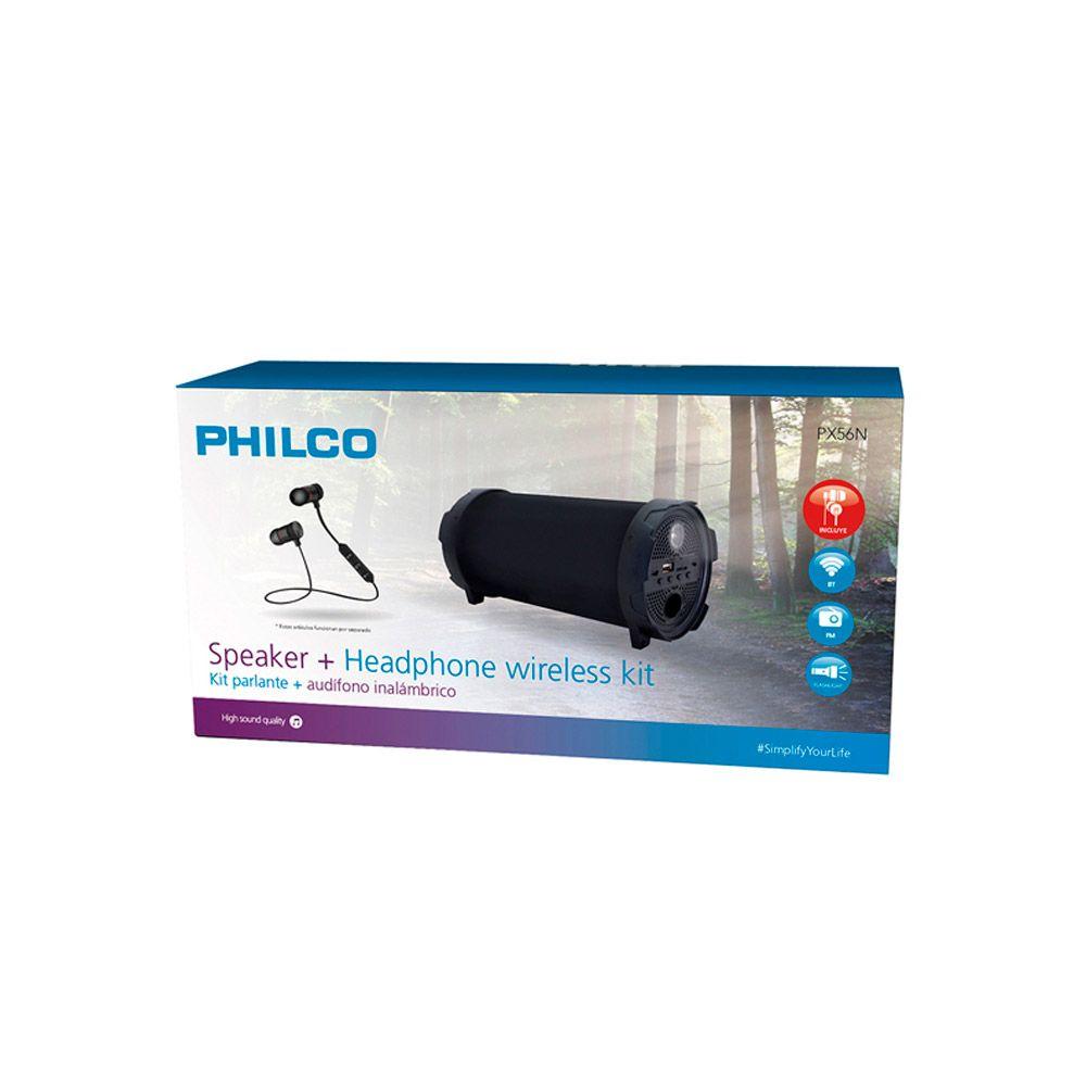 Kit Parlante Bazooka + Audífono Philco Bluetooth PX56N-1