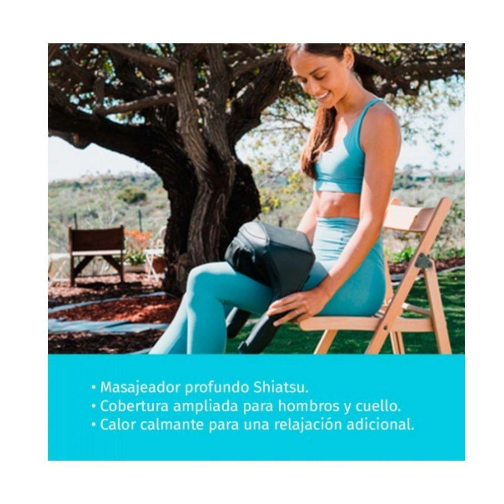 Masajeador inalámbrico Cuello y Hombro Homedics Shiatsu Gris-2