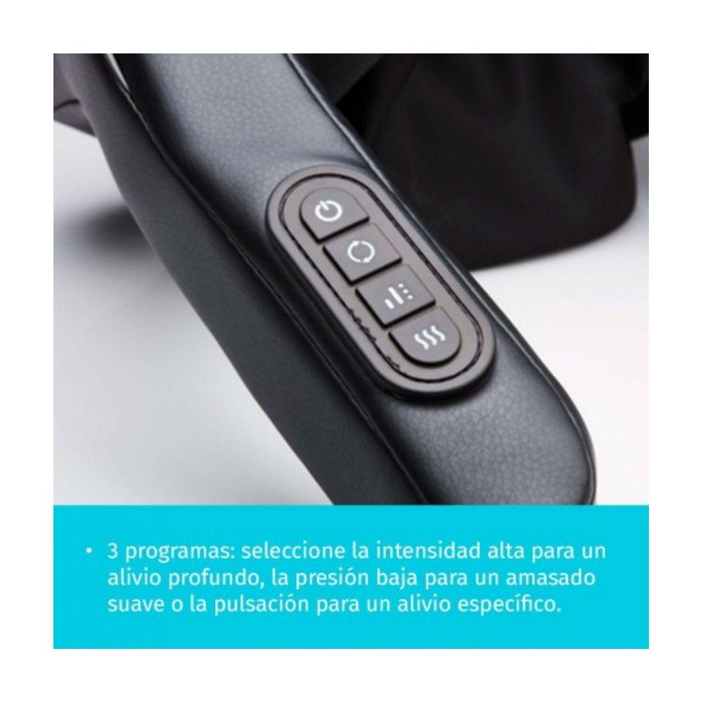 Masajeador inalámbrico Cuello y Hombro Homedics Shiatsu Gris-3