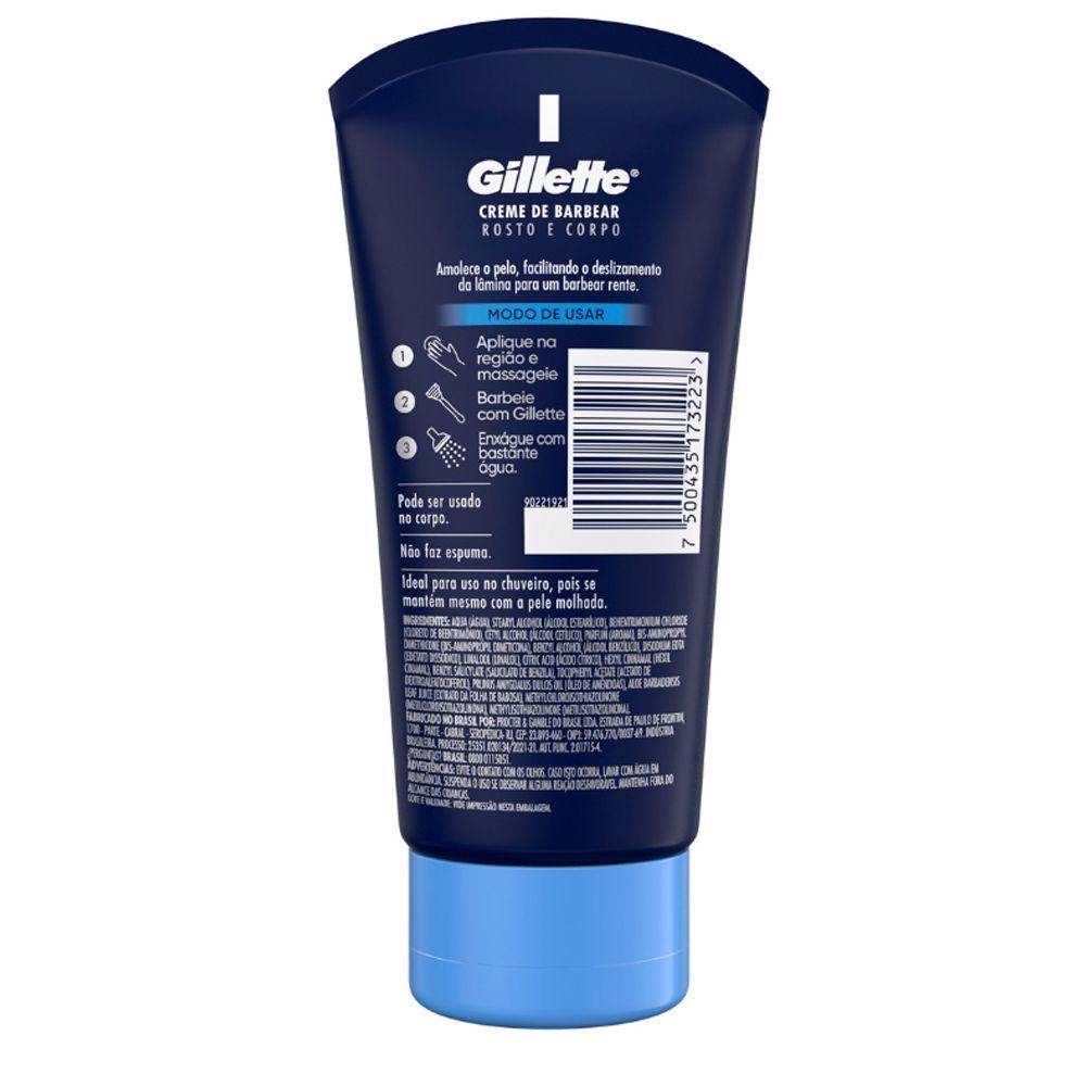Crema de Afeitar Gillette Cara y Cuerpo con Aloe Vera 150mL-1