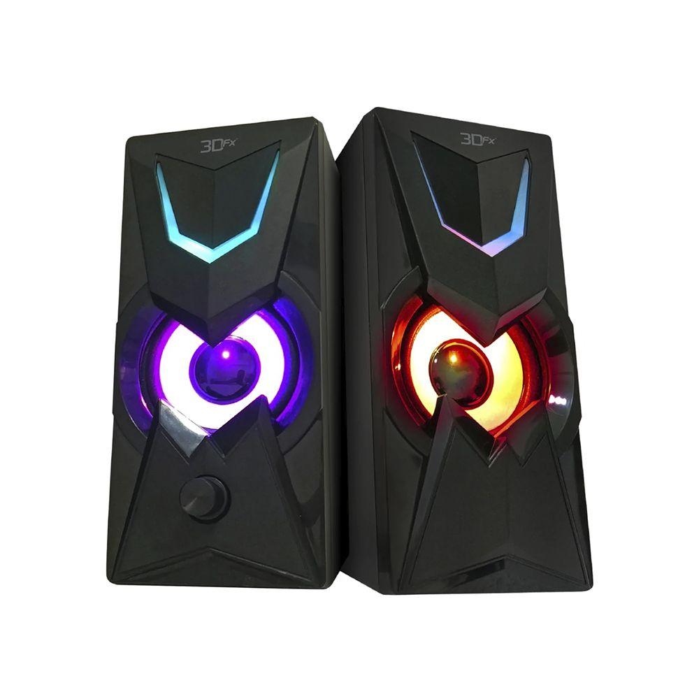 Parlante Gamer 3DFX Gwydyon 2.0 9148 Multimedia 3.5mm USB-5