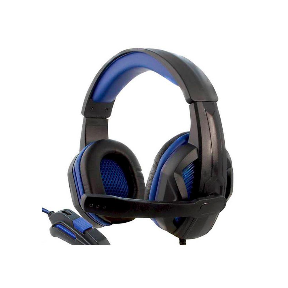 Audífonos Gamer 3DFX Hydrogen Hi Fi USB Negro y Azul-4