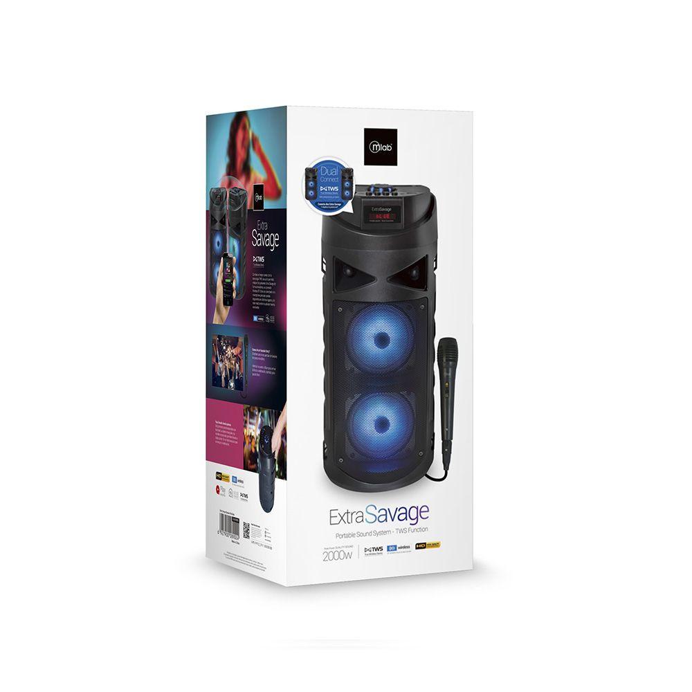 Parlante MLab Extra Savage 8902 Karaoke Bluetooth Negro-3