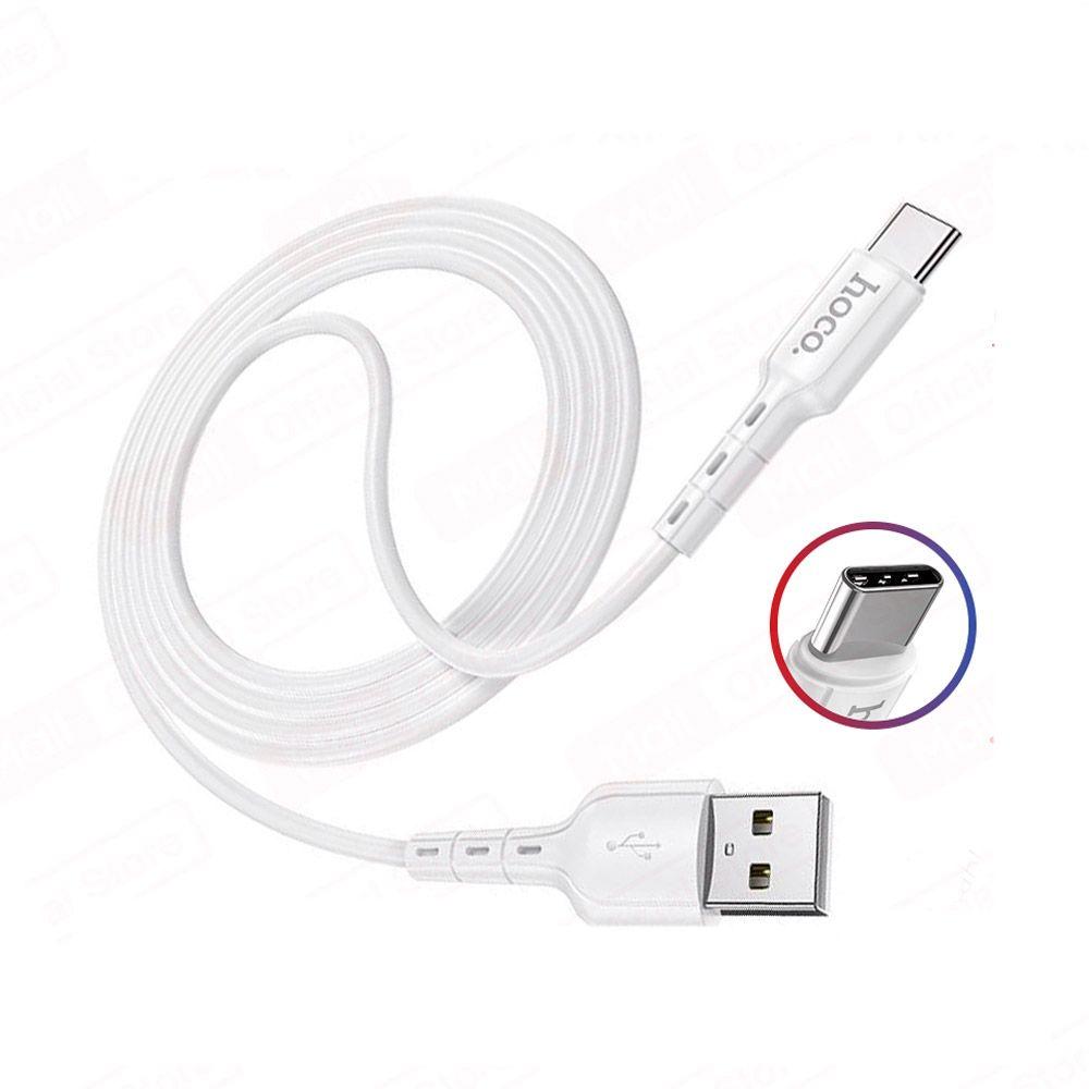 Cable Hoco DU01 Novel USB a Tipo C 1m Blanco-1