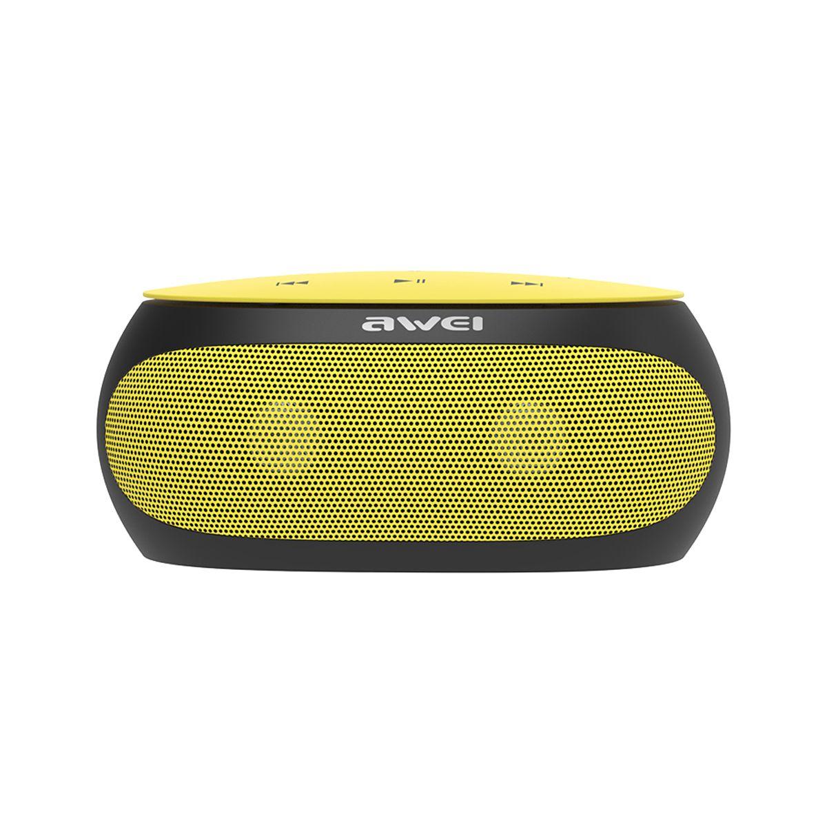 Parlante Awei Y200 Bluetooth Negro y Amarillo-4