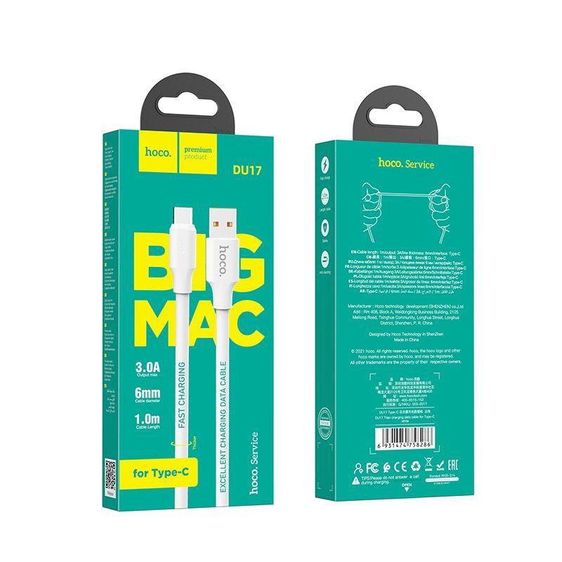 Cable Hoco DU17 Titan USB A USB Tipo C 1m, Carga Rápida-4