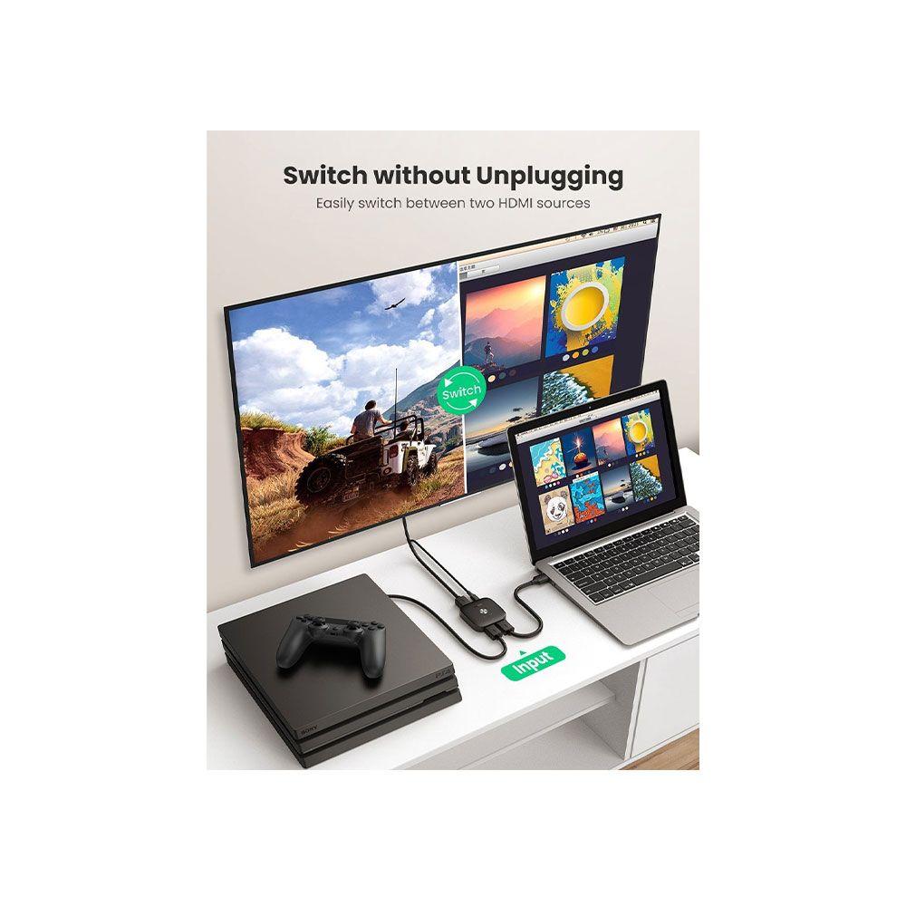 Hub Ugreen CM333 2 en 1 4Kx2K 60Hz HDMI 2.0 Negro-1