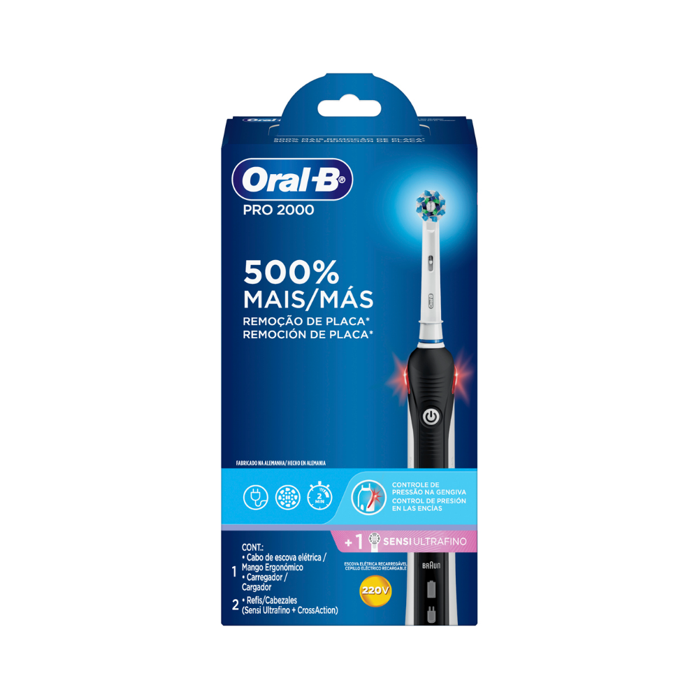 Cepillo De Dientes Oral B Pro 2000 Electrico + Cabezal-2
