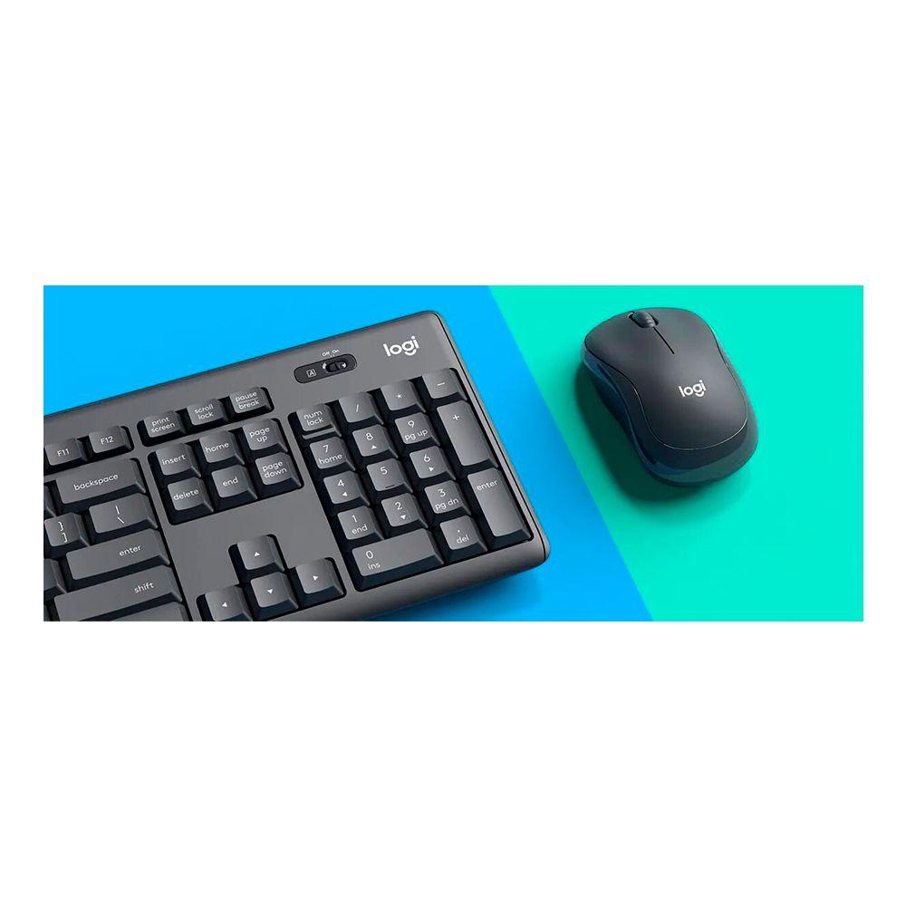 Kit teclado y Mouse Logitech MK295 Silent inalámbrico USB-3