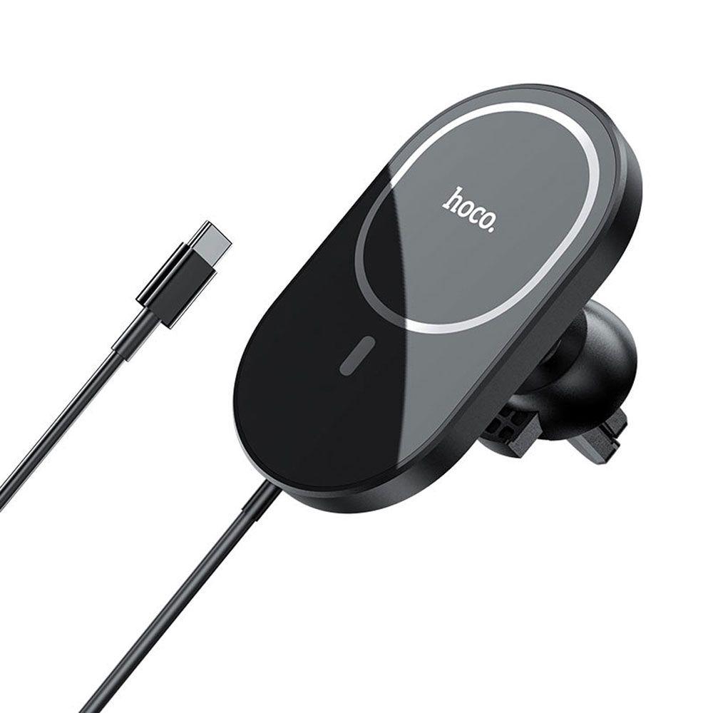 Soporte para Auto Hoco CA90 Powerful Inalambrico Negro-0