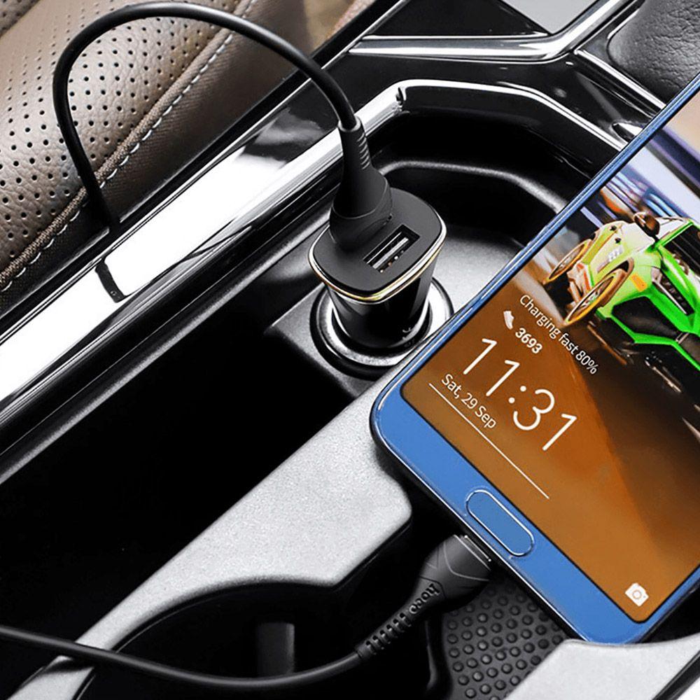 Cargador para Auto Hoco Z31 QC 3.0 Cable Micro USB Negro-8