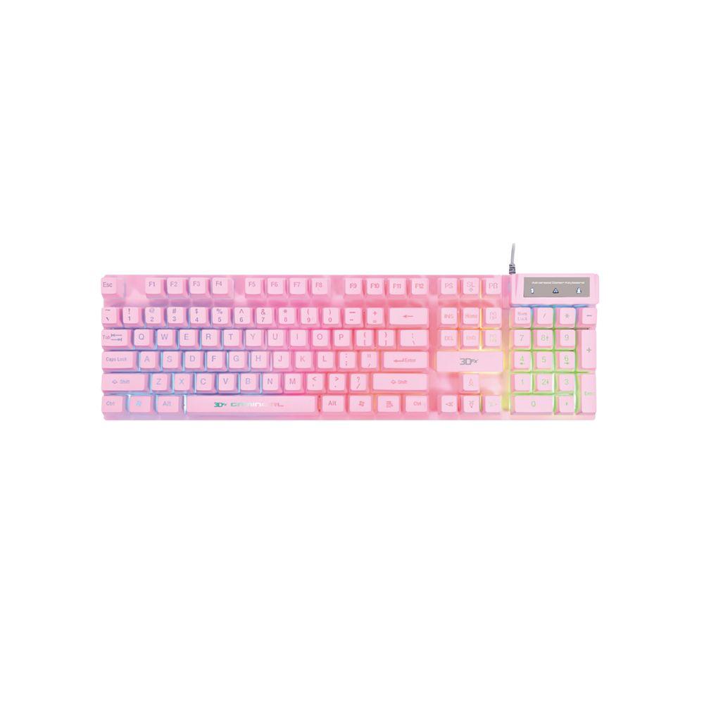 Kit Gamer 3DFX Gamingirl Mouse Audífonos Teclado Mouse Pad-1