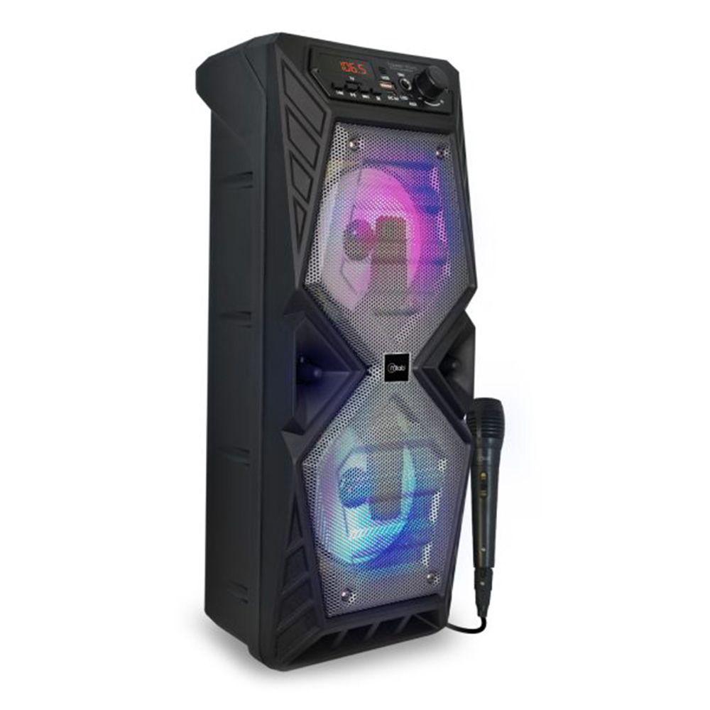 Parlante MLab Tower Vibes 8568 Bluetooth Karaoke 2000W Plata-3