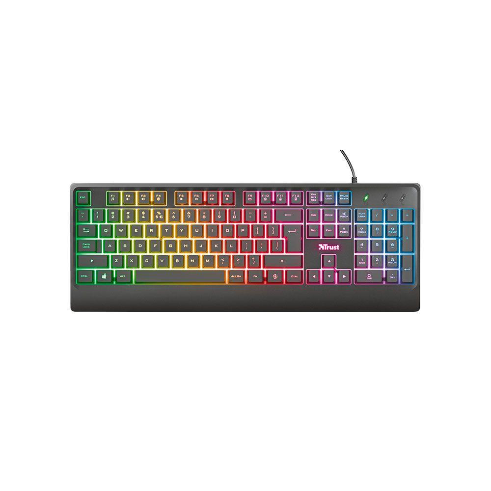 Teclado Gamer Trust Ziva Led Multicolor PC PS4 Xbox One-2