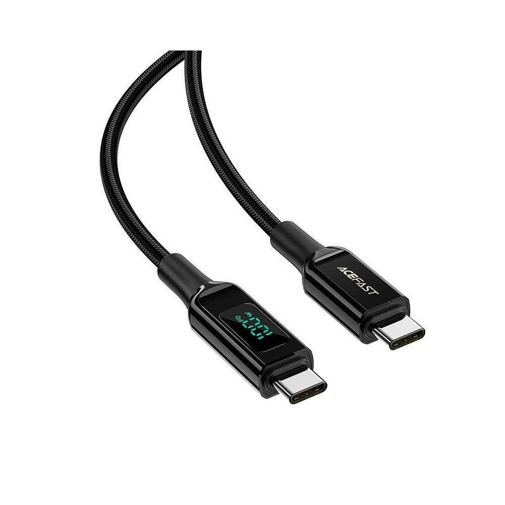 Cable AceFast C6-03 Tipo C a Tipo C 100W LED 2m 5A Negro-1