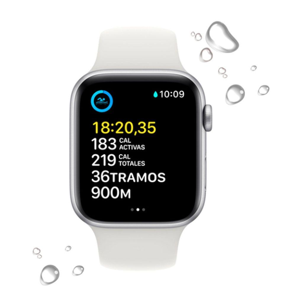 Apple Watch SE GPS 44 mm Correa deportiva blanca-4