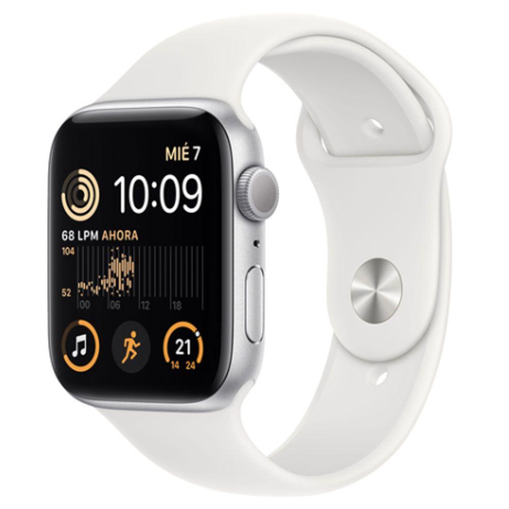 Apple Watch SE GPS 44 mm Correa deportiva blanca-7