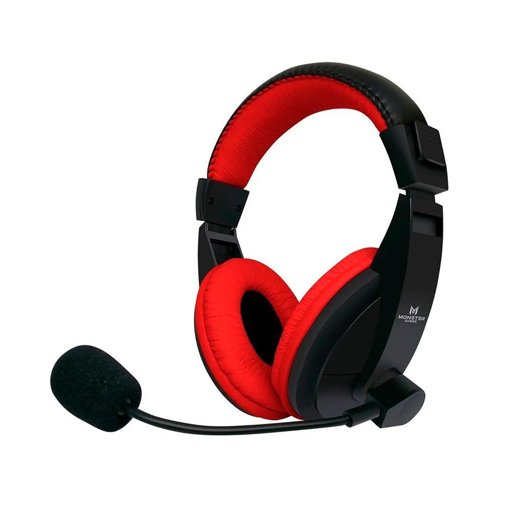 Audífonos Gamer Monster Loud Ps4 Switch Xbox One Rojo-0