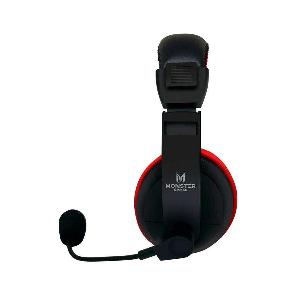 Audífonos Gamer Monster Loud Ps4 Switch Xbox One Rojo-2